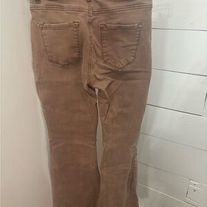 Elegant Tan Women's Flare Jeans